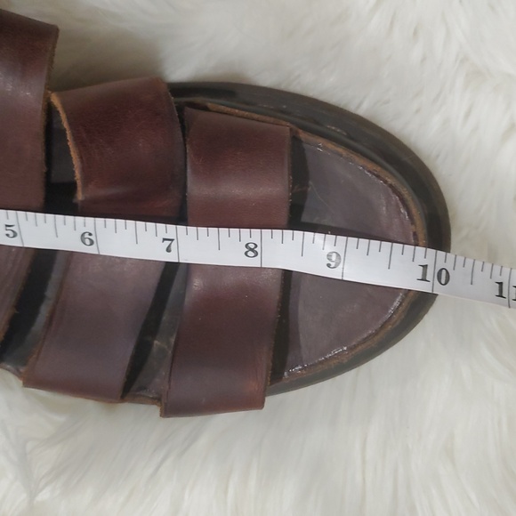 Dr. Martens Clarassa  Dark Brown Leather Platform Sandals - Picture 10 of 16